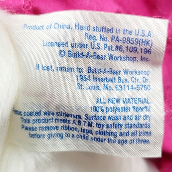 Build A Bear White Bunny Wearing a Skirt & Shirt with Superman Logo on it - Picture 8 of 10